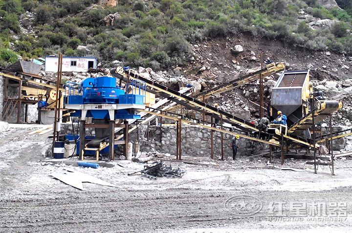 vsi制砂機(jī)用戶生產(chǎn)現(xiàn)場(chǎng)，多個(gè)現(xiàn)場(chǎng)提供就近參觀