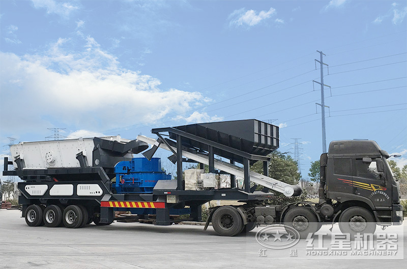 移動式制砂機發(fā)貨現(xiàn)場，點擊咨詢查看詳細報價