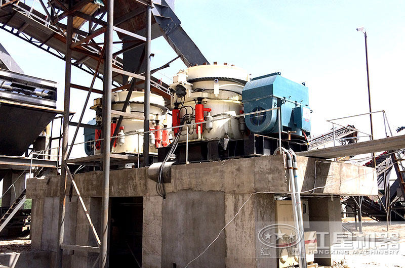 圓錐破產(chǎn)量大，自動(dòng)化程度高，適合中大型砂石廠