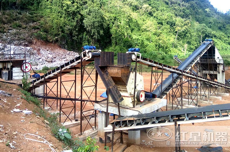 固定建筑垃圾處理設(shè)備現(xiàn)場(chǎng)